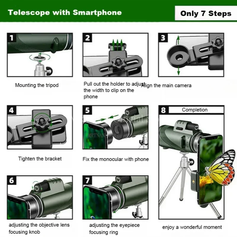 Telescopio portátil plegable zoom HD para caza camping y viajes - imagen 4