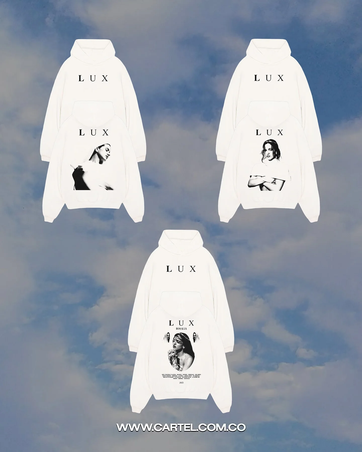 Spaanse Zanger Rapper ROSALIA LUX Hoody Vrouwen Mannen Oversized Y2k Herfst Winter Dikke Fleece gevoerde Warme Sweatshirt Vrouwelijke kleding