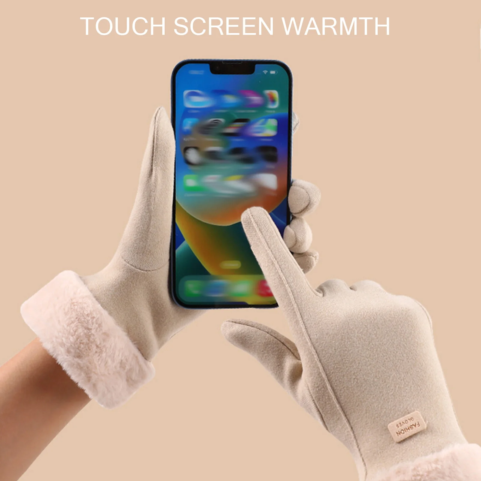 

Winter Cycling Gloves Full Finger Touchscreen Gloves Thickened Plush Mittens For Cycling Riding Electric Bike Bicycle Equipments