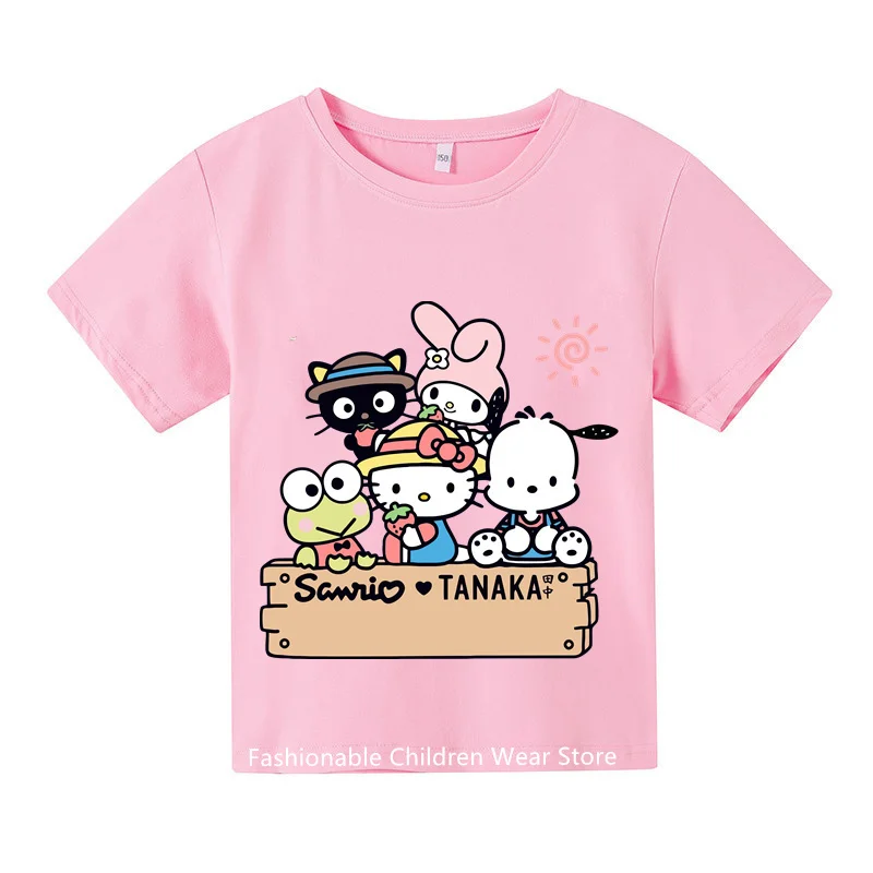 Gudetama Print Tshirt Cartoon Summer Casual Short-sleeved Shirt Boy Clothing Girl Clothing Summer Fashion Tee Shirt Streetwear