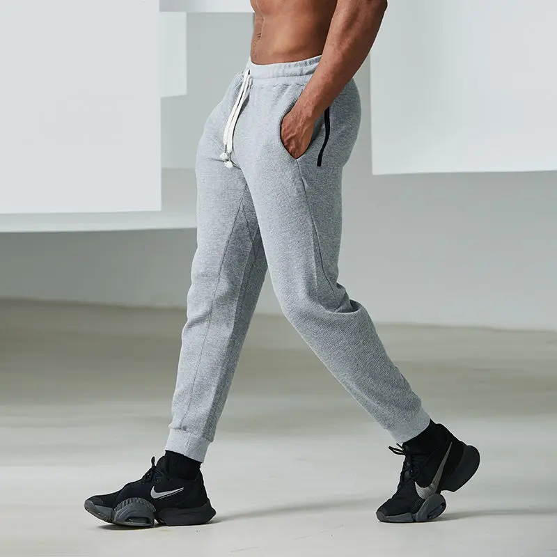 Pantalon de survêtement de musculation pour hommes, mouvement, séchage rapide, reliure des jambes, décontracté, course, mince, élastique, solide, document, FJMX, abordable, printemps, automne