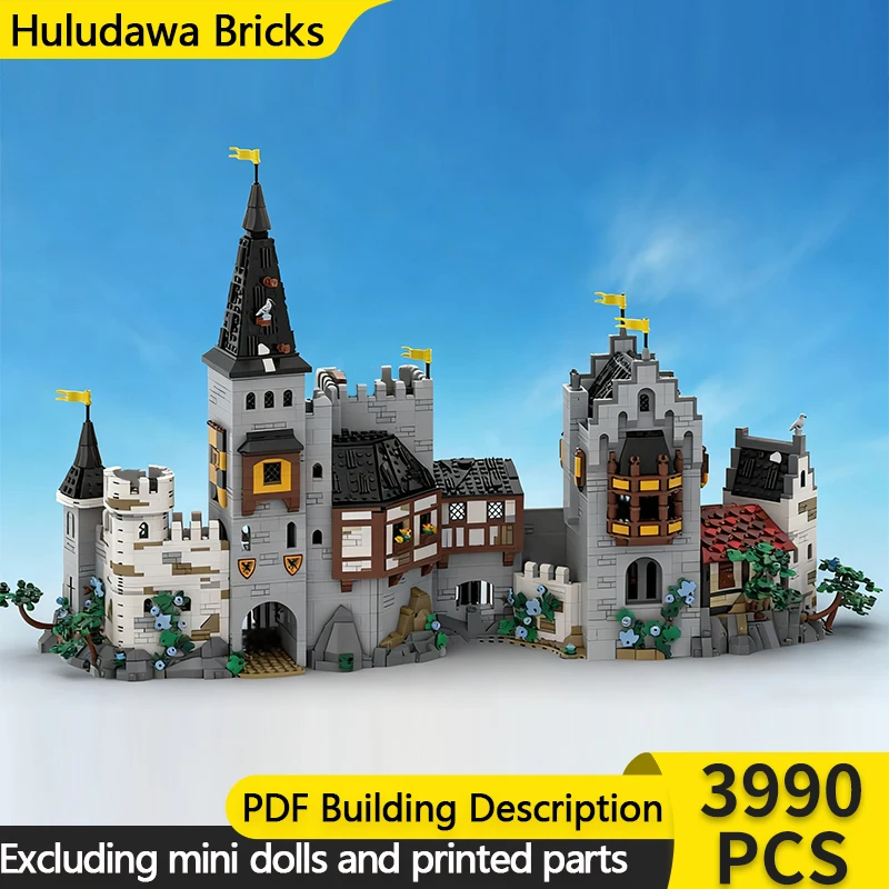 

Medieval Castle Model MOC Building Bricks Rock Brick Castle Modular Technology Children Holiday Gifts Assemble Toys Suit