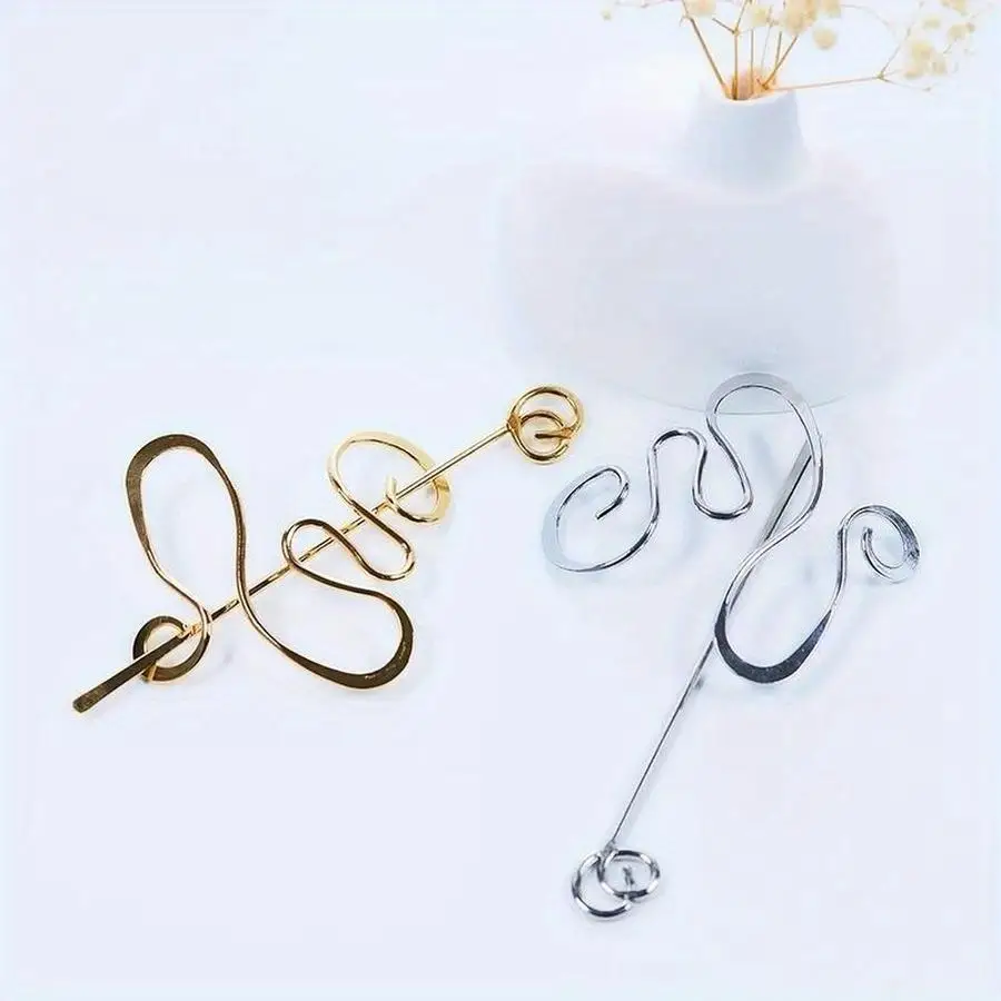 1/5/10/20/50/100pcs [Alloy Hairpin] Irregular-Shaped Alloy Hairpin - Simple Design, Daily Wild and Elegant Ladies Dress Up Hair