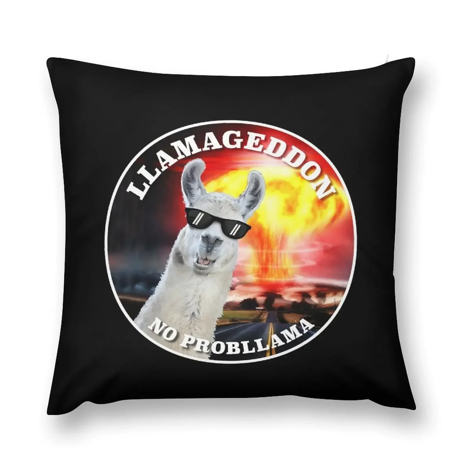 

llamageddon - no probllama Throw Pillow christmas ornaments 2025 Luxury Cushion Cover pillow