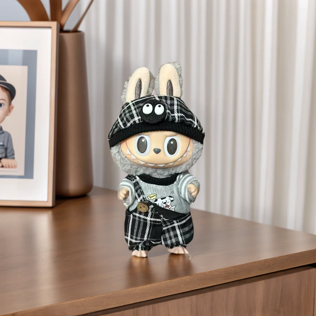 Adecuado para Mini muñeca Labubu, accesorios de ropa, 17cm, diferentes estilos de ropa de Cosplay, cambio de ropa, traje de ocio