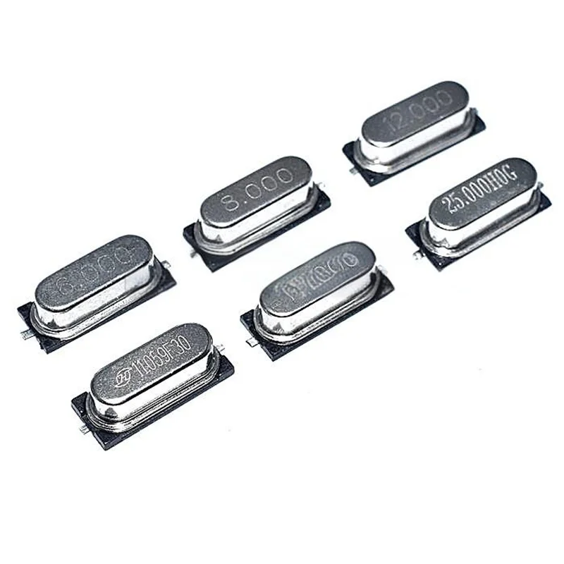 10 Uds SMD oscilador de cristal pasivo 49SMD HC-49S SMD 8MHz 8M oscilador de cristal 8,000MHz