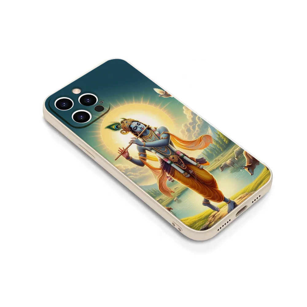 Epc Vishnu Hare Krishna جراب هاتف سيليكون ناعم لهاتف آيفون 16 15 14 13 12 11 Plus Pro Max Plus