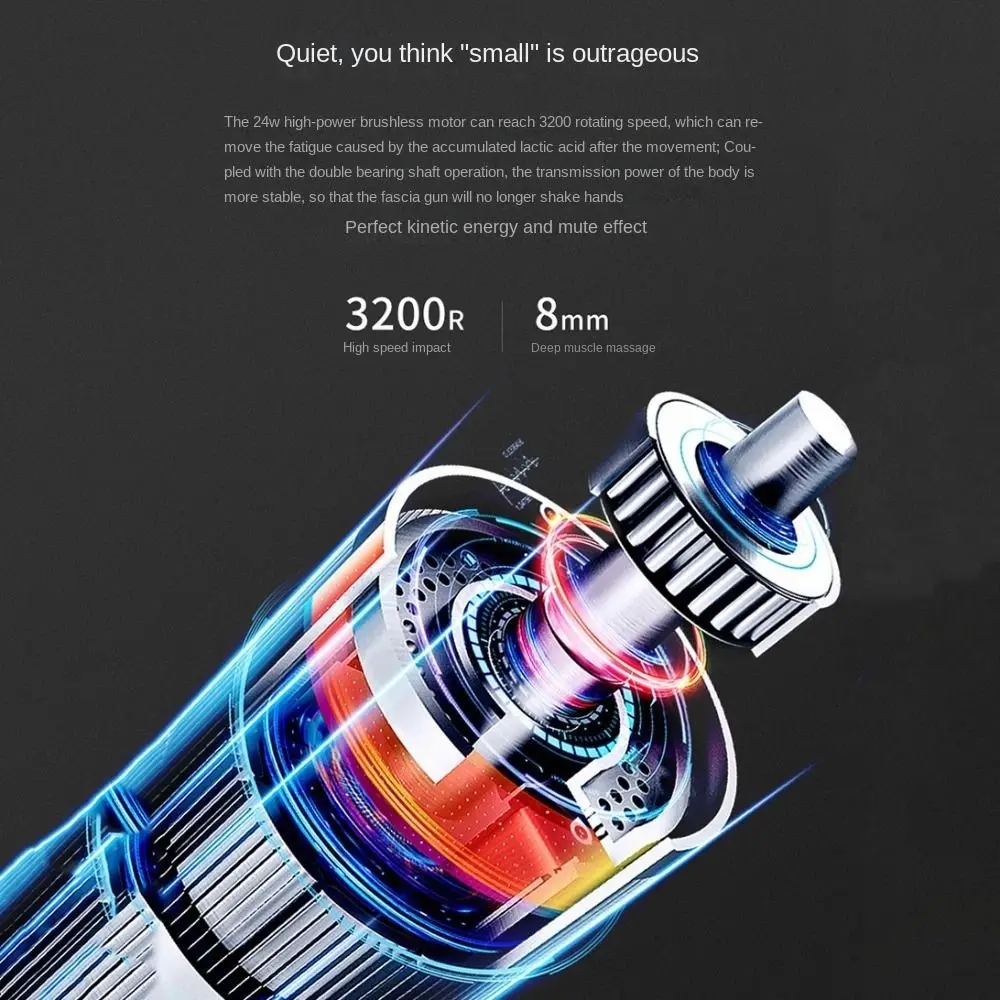 

32-режимный массажер для фасции, ЖК-дисплей, релаксация тела, массажер для мышц, зарядка через USB, шумоподавление, массажер для тела