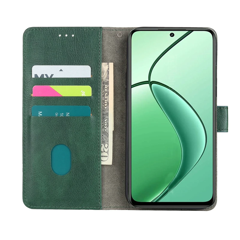 on Etui Realme 12 5G Case Wallet Book Stand PU Leather Capas Flip Coque Phone Shell Cover For Carcasas Realme 12 5G Funda 6.72