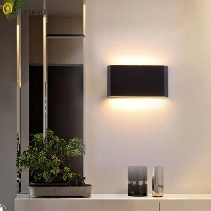 Modern Simple LED Wall Light Outdoor Waterproof Courtyard Aisle Ultra-thin Living Room Bedroom Headboard Double Head Wall Light