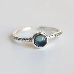 925 Sterling Silver Unique Lines Ring For Women Jewelry Finger Adjustable Open Vintage Ring For Party Birthday Gift