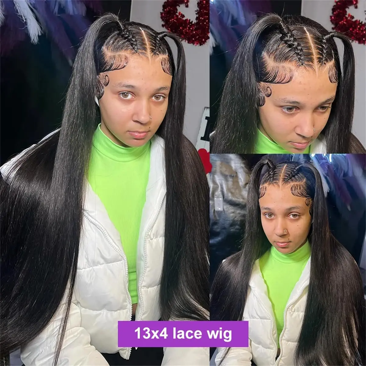 Human Hair Lace Frontal Wigs 13x6 13x4 HD Lace Frontal Wig  30 32 34 36 38 Inch Bone Straight Lace Front Wigs Human Hair