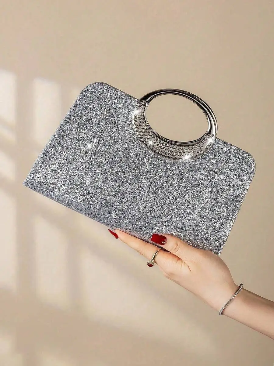 

Womens Sparkling Rhinestone Clutch Bag For Evening Party Banquet Bridal Event