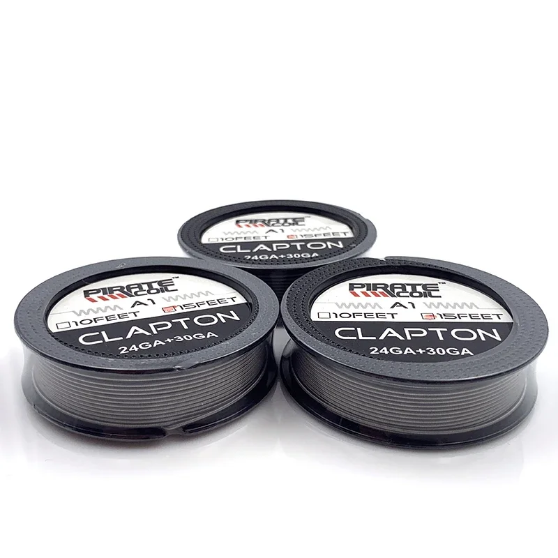 Orijinal korsan bobin tel A1 Alien sigortalı Clapton 24GA 28GA 32GA 15 ayaklar DIY bobin RDA Rebuildable için ısıtma tankı