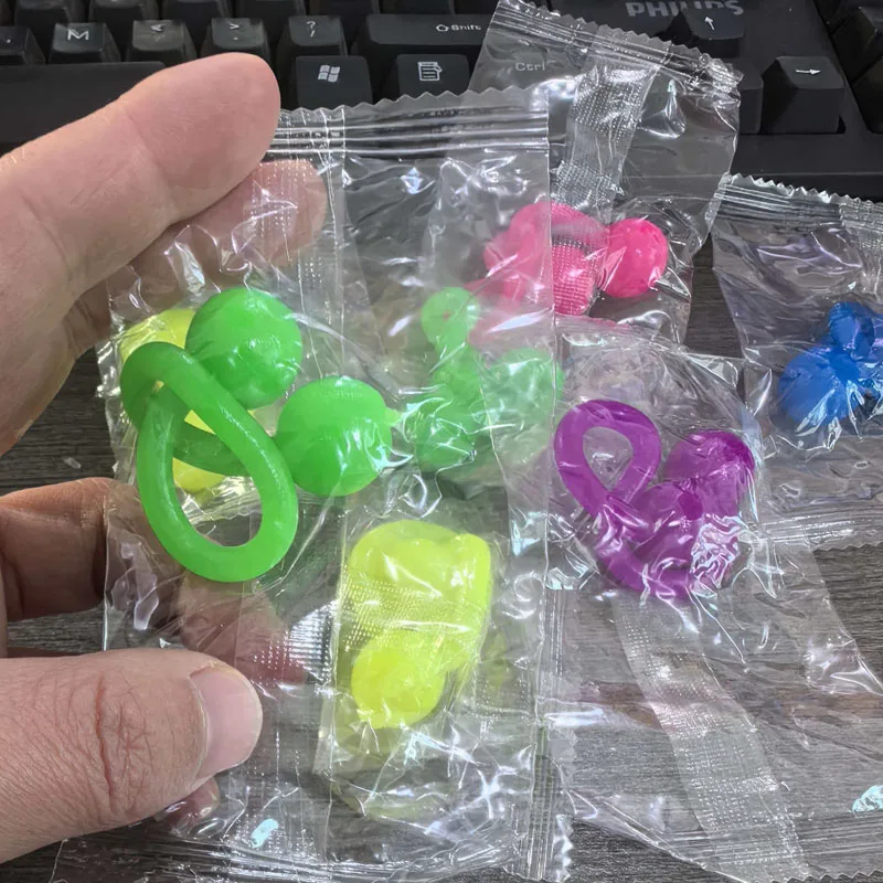 10PCS TPR Begleri Finger Skill Fidget Toys For Kids Boys Girls Party Favors Stocking Stuffers Gifts Carnival Classroom Prizes