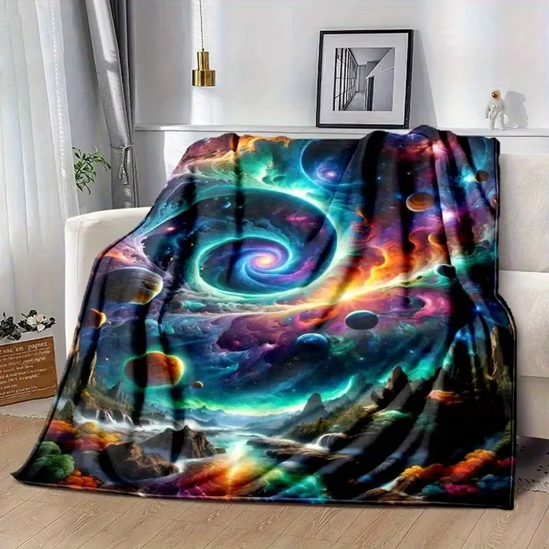 

Cosmic Landscape Blanket, Soft Cozy Throw with Vibrant Galaxy Design, Perfect Gift Idea for Space and Nature Lovers Everywhere