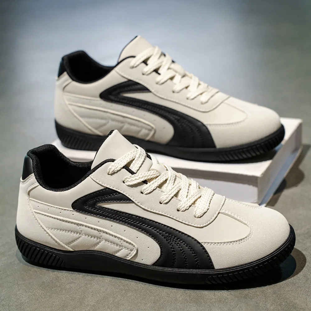 

Men's leather casual shoes unisex shoes trendy sports shoes thick soled height increasing men's shoes