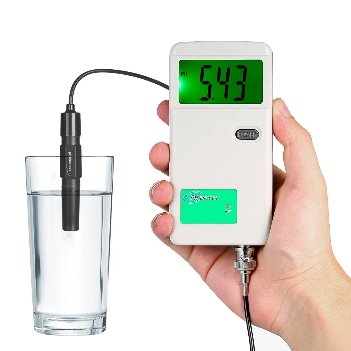 Misuratore di PH digitale Tester di pH ad alta precisione Display retroilluminato Tester di qualità dell\'acqua per serbatoio idroponico di acqua