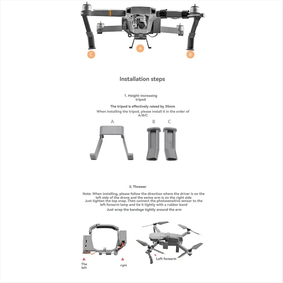 

Airdrop Thrower System for PRO Drone Fishing Bait Wedding Ring Gift Deliver Long-Range Throwing Device