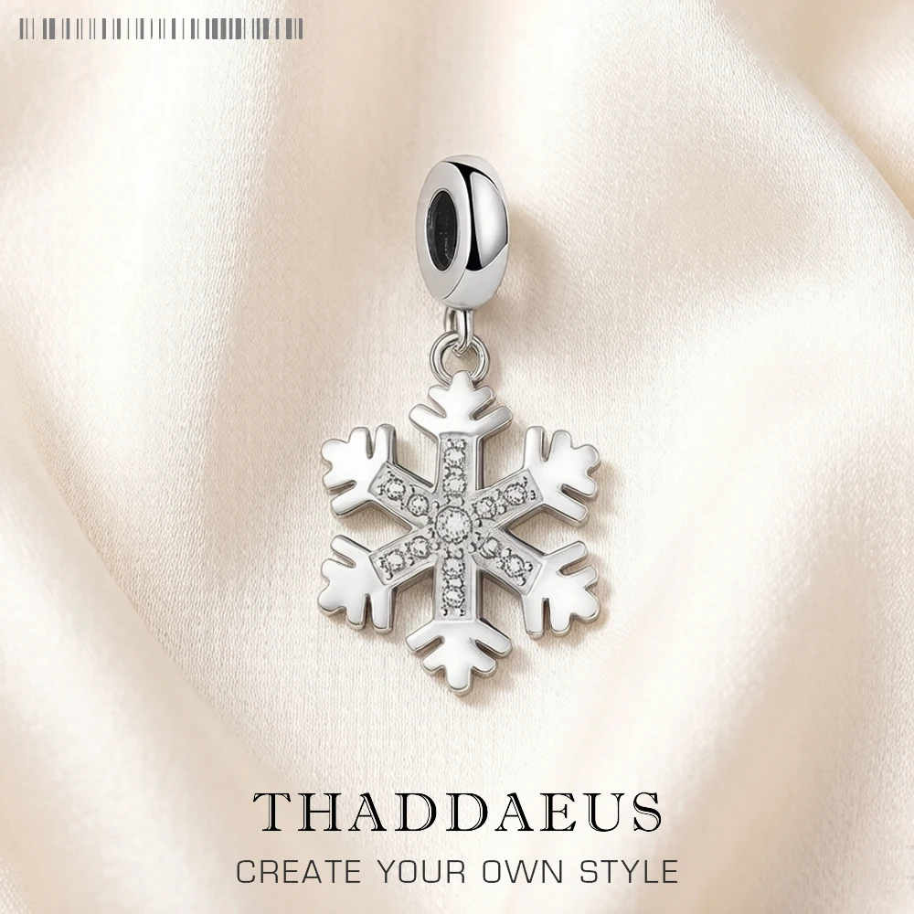 

Snowflake Pendant Dangle Charm Hot Sell Europe Winter Fashion Romantic Gift 925 Sterling Silver Pure For Women