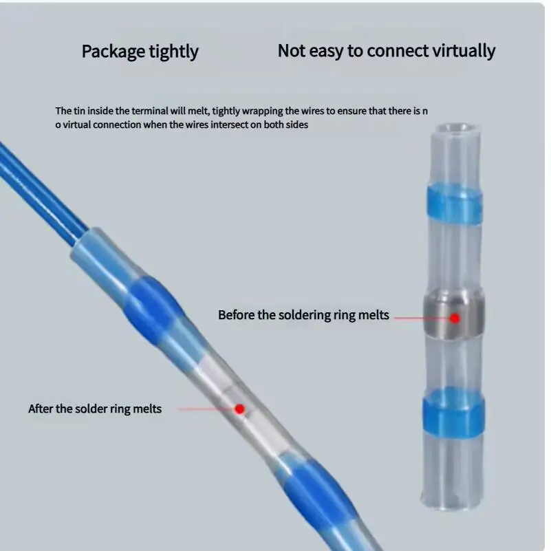 طقم توصيل سلك لحام مقاوم للماء 0.25-6mm2 قابل للانكماش الحراري للعزل البحري التلقائي #5