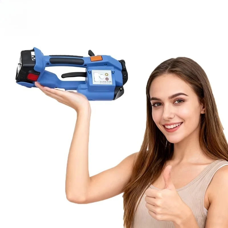 ORT200 Electric Hot Melt Plastic Tape Strapping Machine PET Plastic Steel Tape Non Buckle Strapping Machine Locking Device