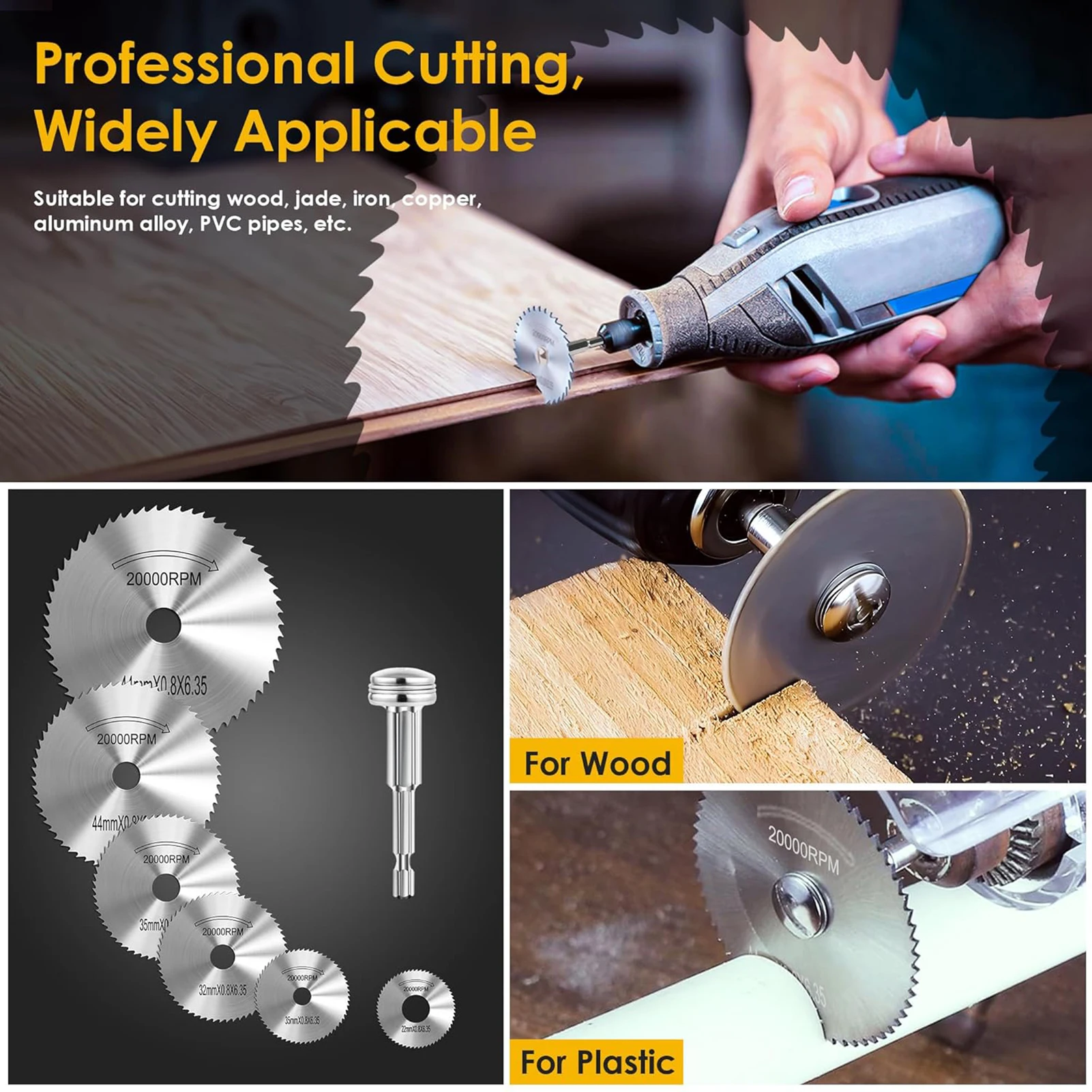 

8/10/16pcs Circular Saw Blade Set Hard High-speed Steel Electric Drill Saw Blade Sharp Durable Metal Saw Blade Hardware Tools