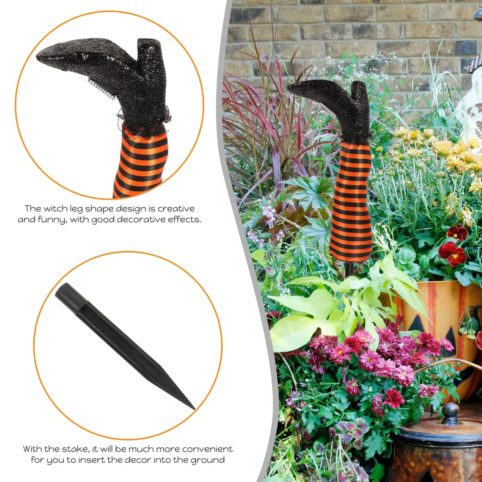 

Witch's Legs Ornament Garden Decor Halloween Decoration Adornment Decorations Decorate Plastic