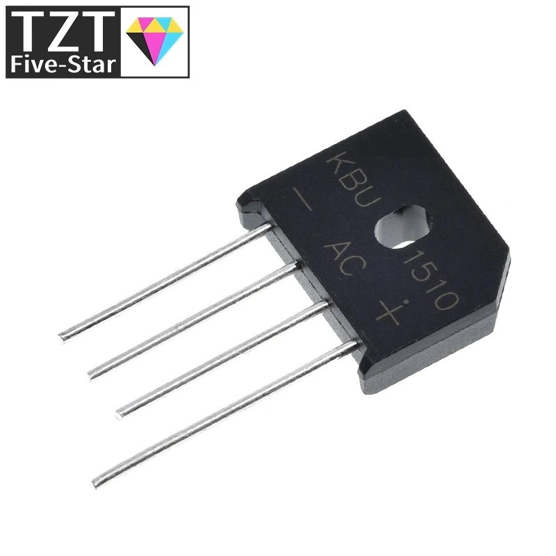 5PCS/lot diode bridge retifica KBU1510 DIP KBU-1510 15A 1000V ponte retificador electronica componentes KBU 1510