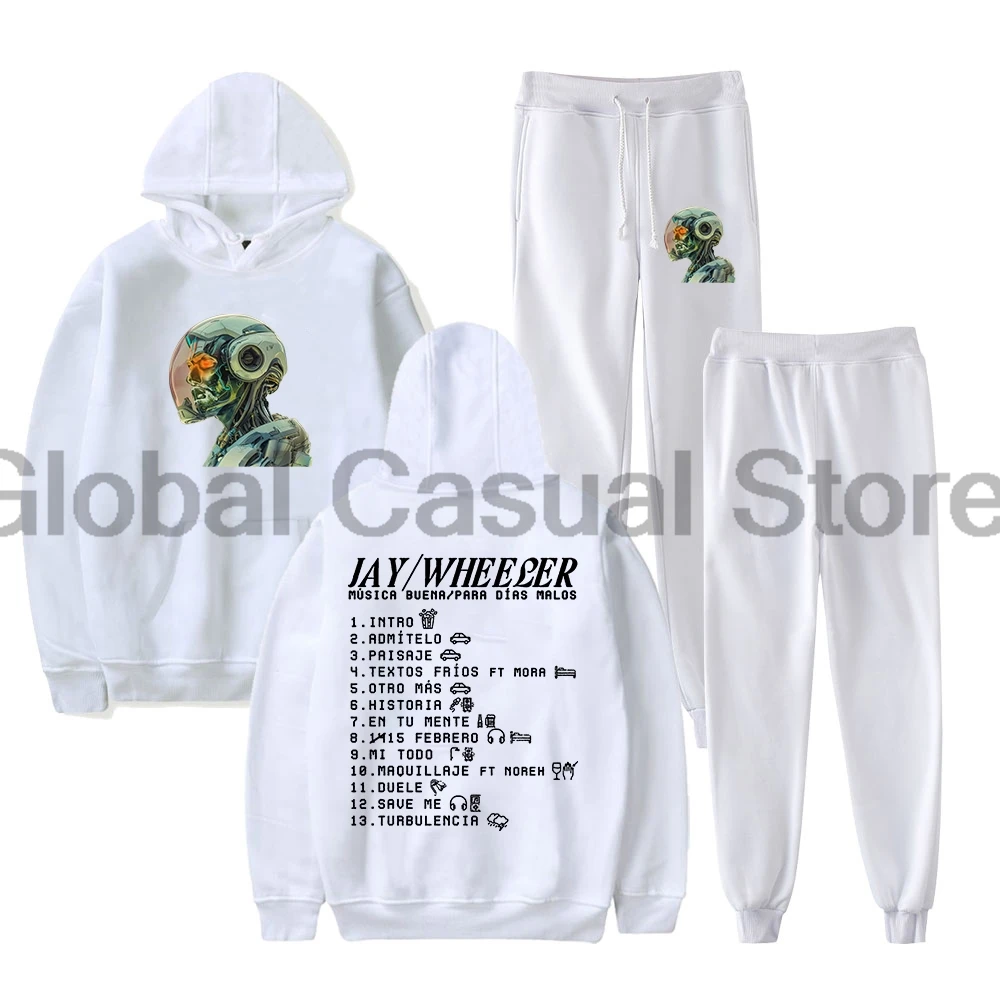 Jay Wheeler Musica Buena Para Dias Malos Album Hoodie Jogger Pants Two Piece Set Sweatshirt+Sweatpants Women Men's Set