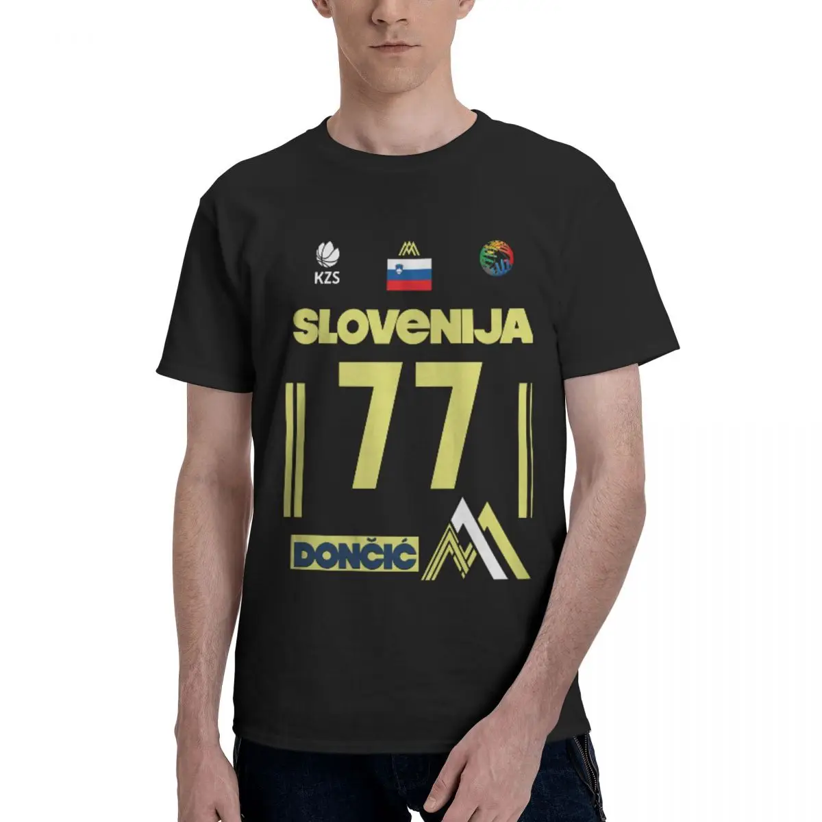 Luka Doncic Slovenia Fan Basketball King Yellow T Shirts Graphic Y2K Gifts Quality Men Women T-Shirt Clothes