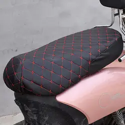 Funda de asiento de motocicleta gruesa impermeable antideslizante, protección de asiento, almohadilla de asiento de cuero de imitación 3D, cubierta protectora para motocicleta