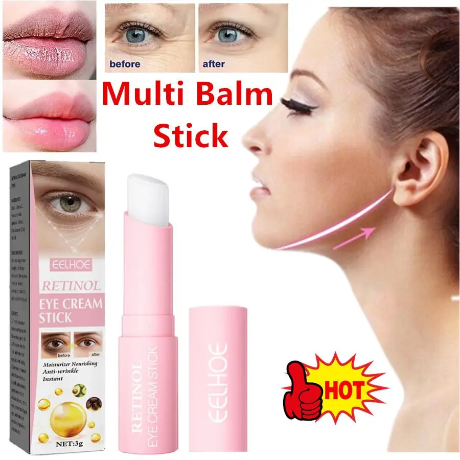 Retinol Anti-wrinkle Eye Cream Anti Puffiness Remove Dark Circles Eye Bags Stick Fade Fine Line Whitening Moisturizing Skin Care