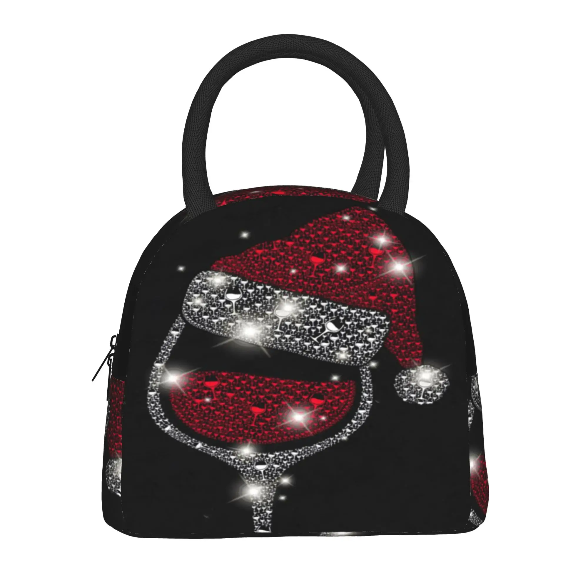 Back to school season  Lunch Bag Wine Glass Christmas Graphic Fashion High Street Portable Food Storage Lunch Bag