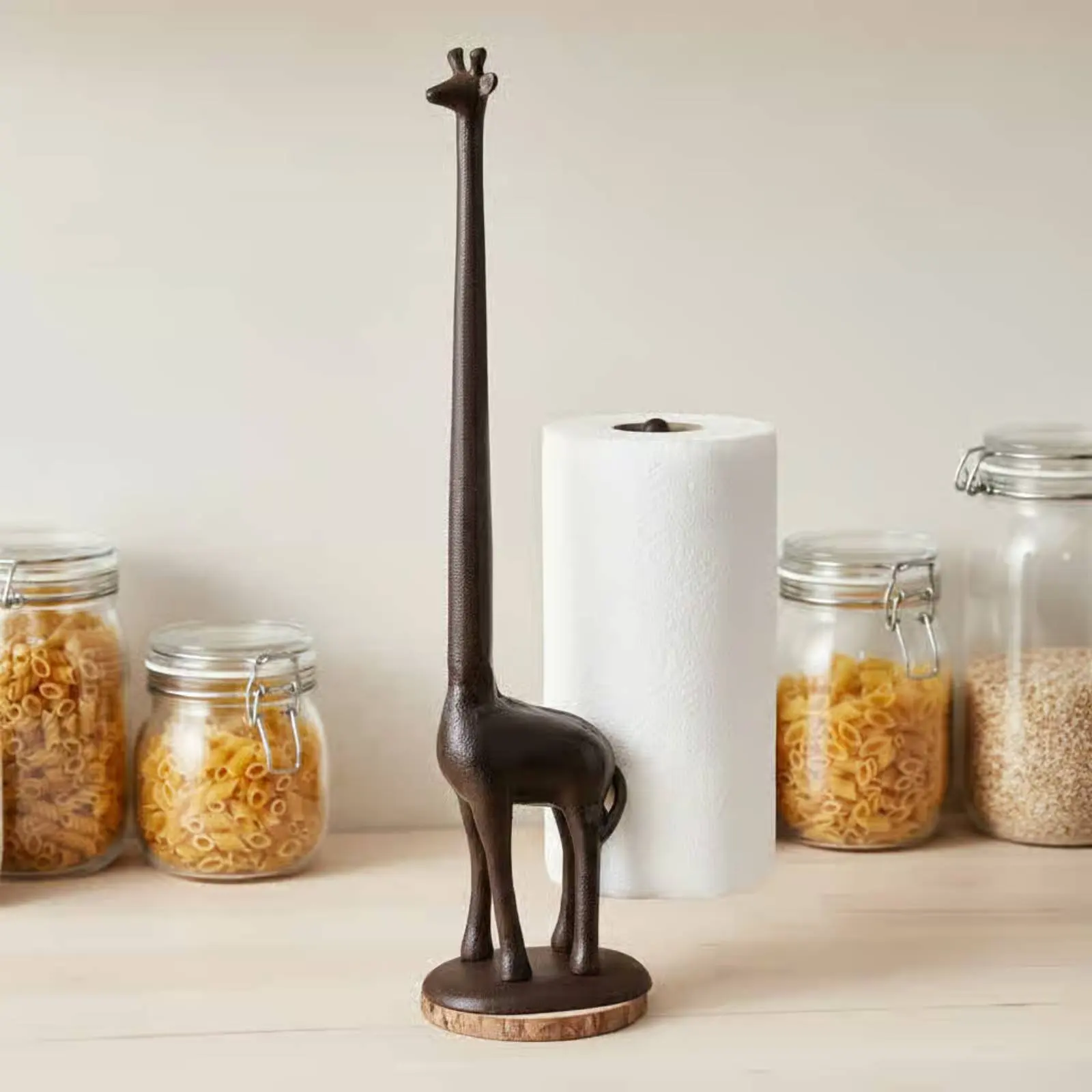 

Cast Iron Mallard Paper Towel Holder Substantial Base Vintage Mallard Kitchen Roll Stand for Dining Room, Restaurant
