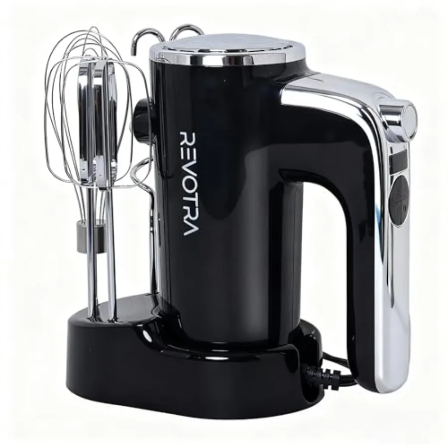 

Hand Mixer Electric, Handheld Mixer with LCD Display and Storage Base, 5 Speeds and Turbo, Kitchen Mixer Electric Handheld for