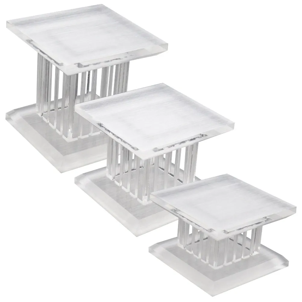 

3Pcs Acrylic Display Stand Multi Use Jewelry Display Rack Roman Column Style Holder for Bracelets Watches Pendants Showcase