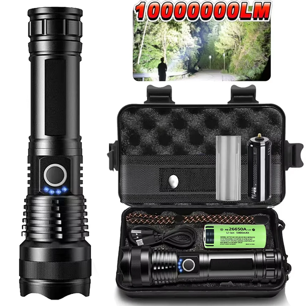 

Светодиодный + COB ультра яркий фонарик перезаряжаемая 5-режимная лампа из алюминиевого сплава с возможностью масштабирования тактический фонарь для наружного кемпинга, рыбалки