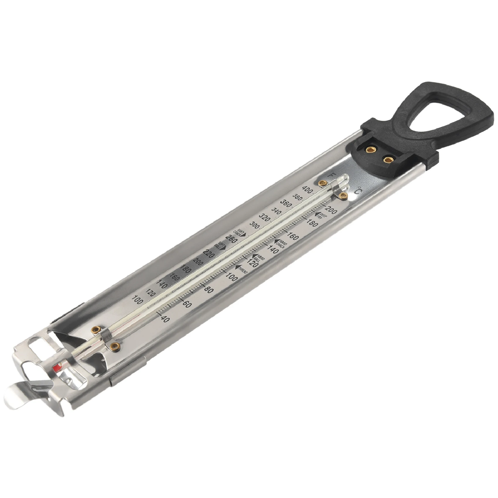 

A88Z Candy/Jelly/Deep Fry Thermometer, Stainless Steel, With Pot Clip Attachment And Quick Reference Temperature Guide