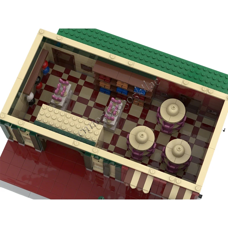 1769 pièces de vêtements médiévaux de luxe, modèle de rue principale, blocs de construction modulaires personnalisables, briques DIY pour enfants, jouets de vacances pour garçons