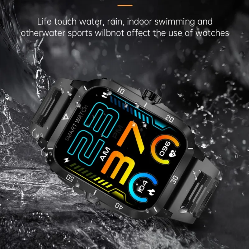 NAMOFOTO nowy wodoodporny Smartwatch 1.96 ''mężczyźni kobiety moda sport Fitness zegar na rękę BT zegarek na rękę DIY Dial inteligentne zegarki