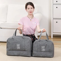 Fashion Folding Travel Bag Women Oxford Travel Weekend Overnight Bags Large Capacity Hand Luggage Tote Duffel Accessor Supplies