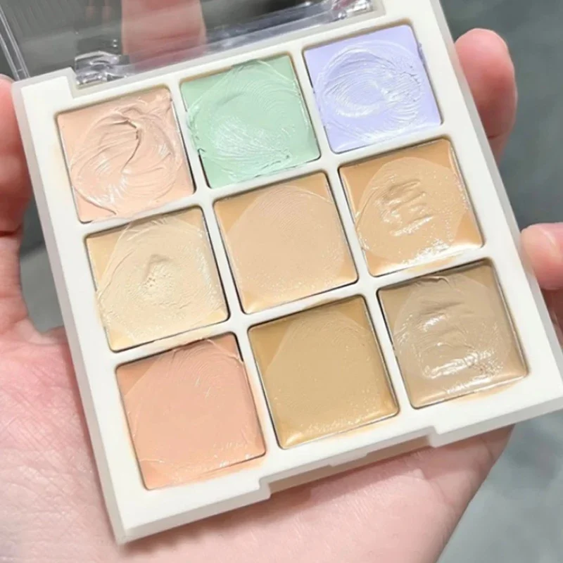 Concealer Contouring Palette Makeup Base 9 Colors Long-Lasting Cover Dark Circles Acne Marks Corrector Face Contouring Makeup