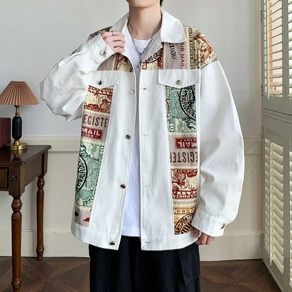 

Men's American Workwear Spring And Autumn Versatile Loose Plus Size Jacket American Splicing Loose Japanese Casual Jacket