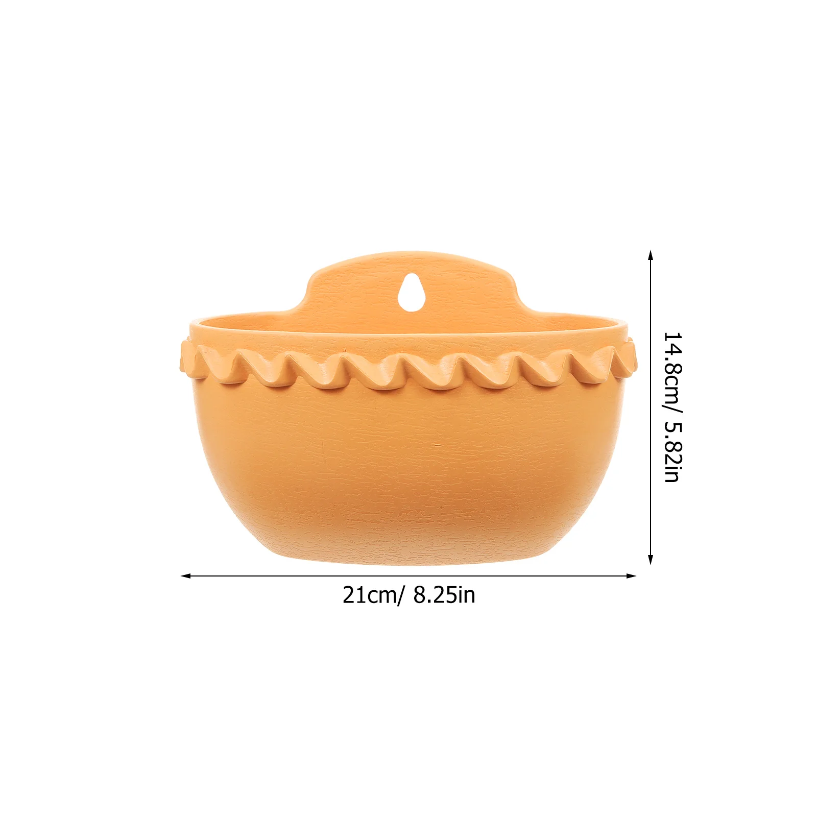 2 قطعة أواني الزهور المعلقة على الحائط البلاستيك مزارعي شبه دائرية بني فاتح حامل سلة معلقة لتخزين حديقة في الشرفة