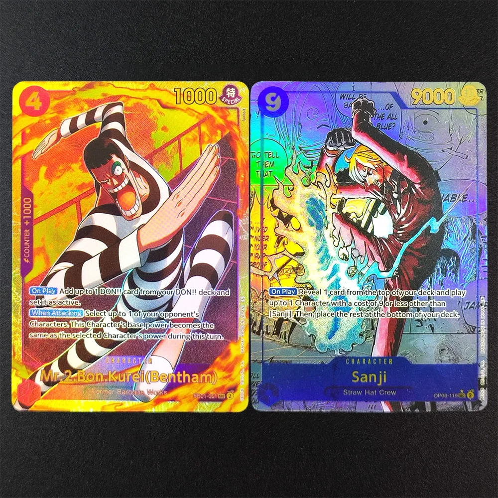 Cartas Coleccionables de Juego Self Made Proxy OPCG One Piece English Mr.2.Bon.Kurei Bentham EB01-061 Sanji OP06-119 The Best vol.2