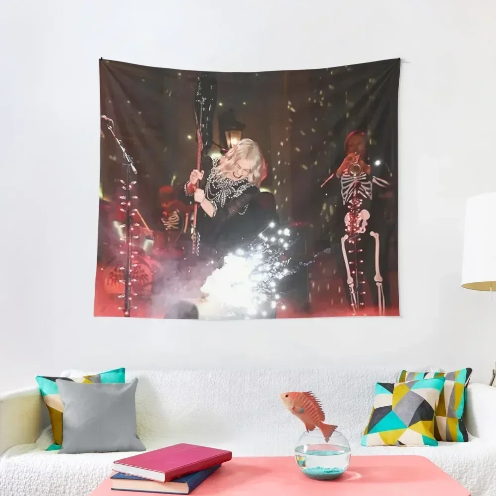 

woman playing guitar Tapestry Room Decoration Korean Style Bedroom Organization And Decoration Home Decor Accessories Tapestry