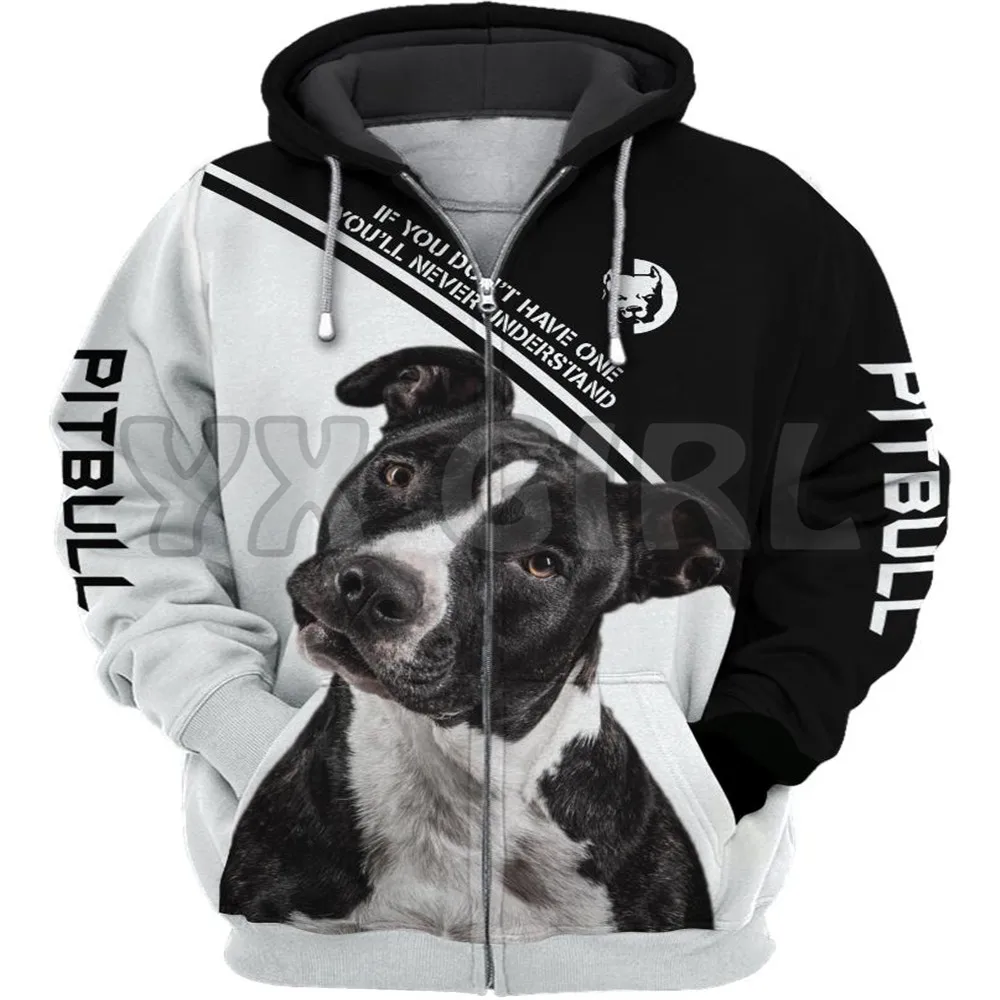 

If I Cant Bring My Dog Im Not Going Pit Bull 3D Print Hoodies Men For Women Zipper Hoodie Casual Street Tracksuit 01