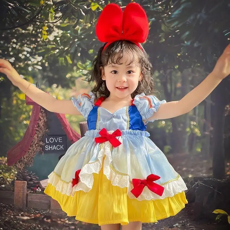 Baby Girls\' Snow White Princess Costume for Party Birthday Princess Dresses Halloween Costumes