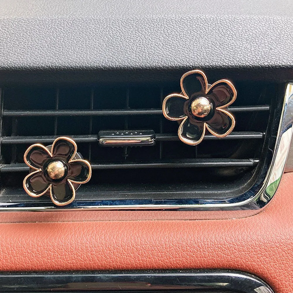 

6Pcs Aroma Clip Decor Premium Alloy Flower Air Vent Clip Car Freshener Decorative Auto Interior Accessory for Women Gift